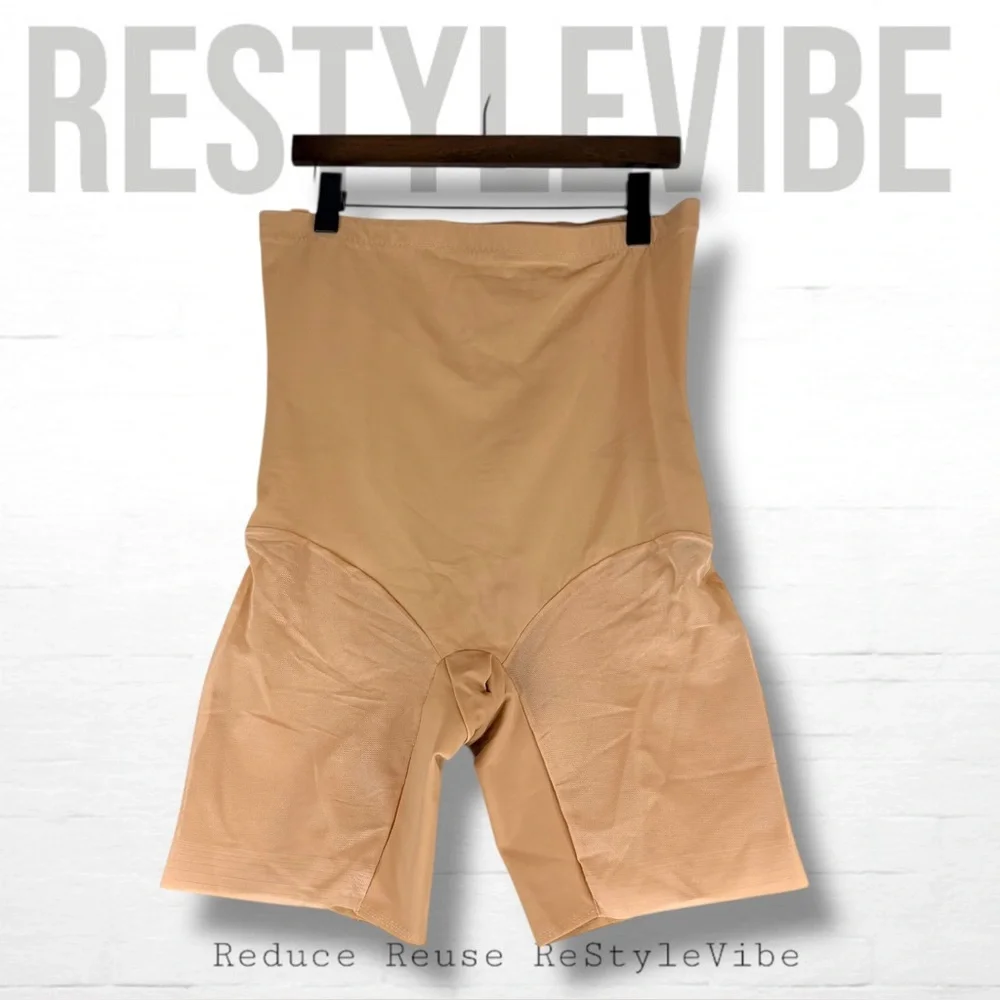 HONEYLOVE Women’s Size 2X Shaper Boning Structure Sculpt Mesh Mid-Waist Short